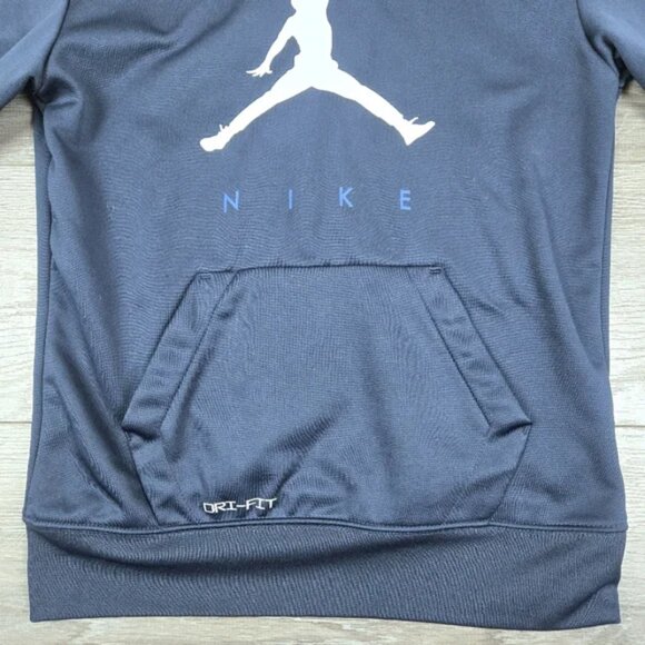 Nike Jordan Boys Navy Blue Hoodie with Logo Size Medium - Picture 5 of 10